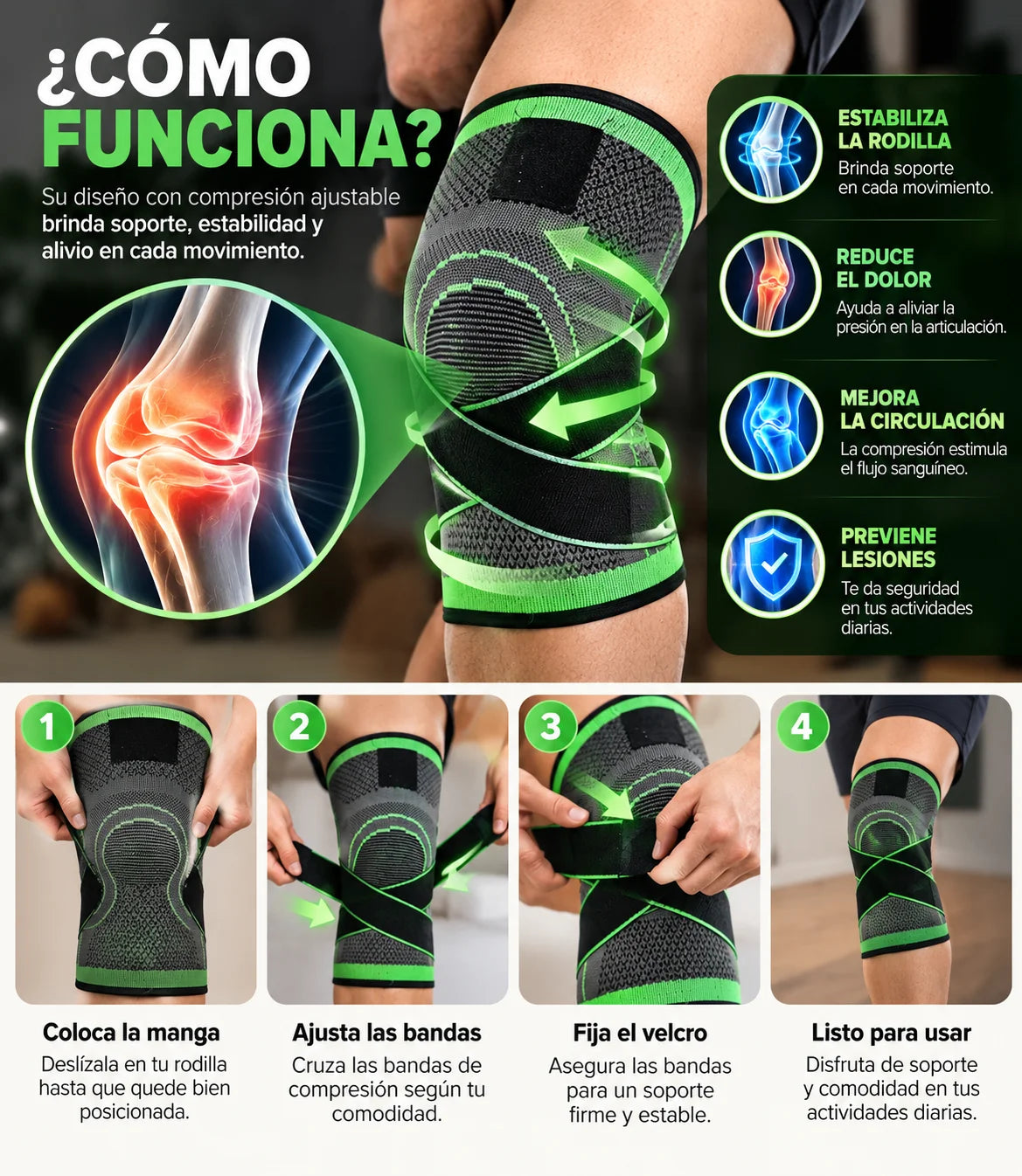 RODILLERA ELÁSTICA DE COMPRESIÓN